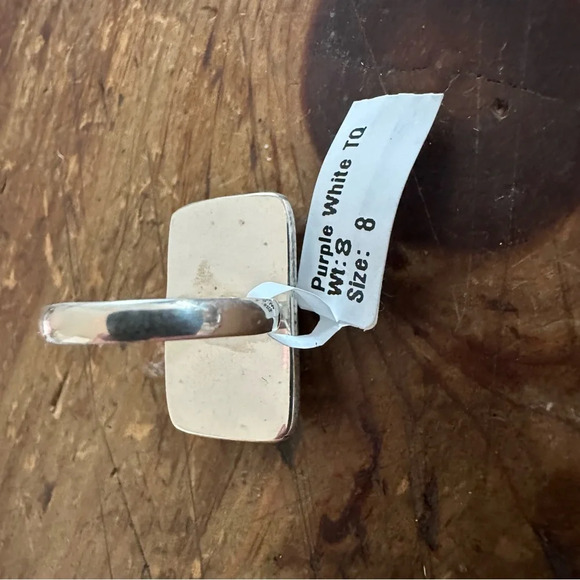 NWT GORGEOUS Purple and Gold Dahlia Sterling Silver 925 Statement Ring • Size: 8 - Picture 7 of 9